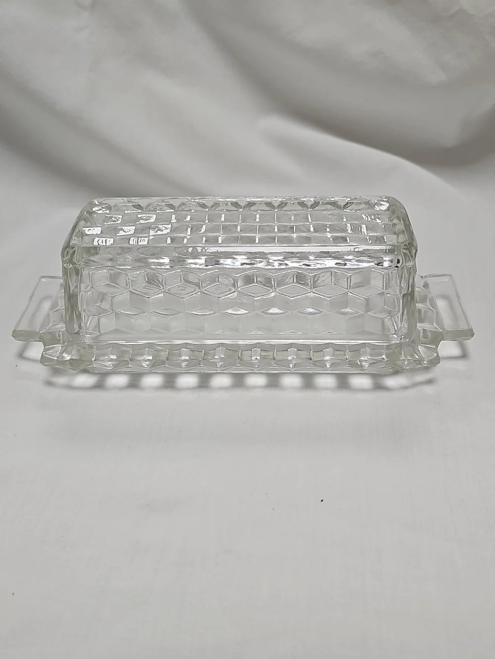 Vintage Forstoria American Pattern Glass Butter Dish